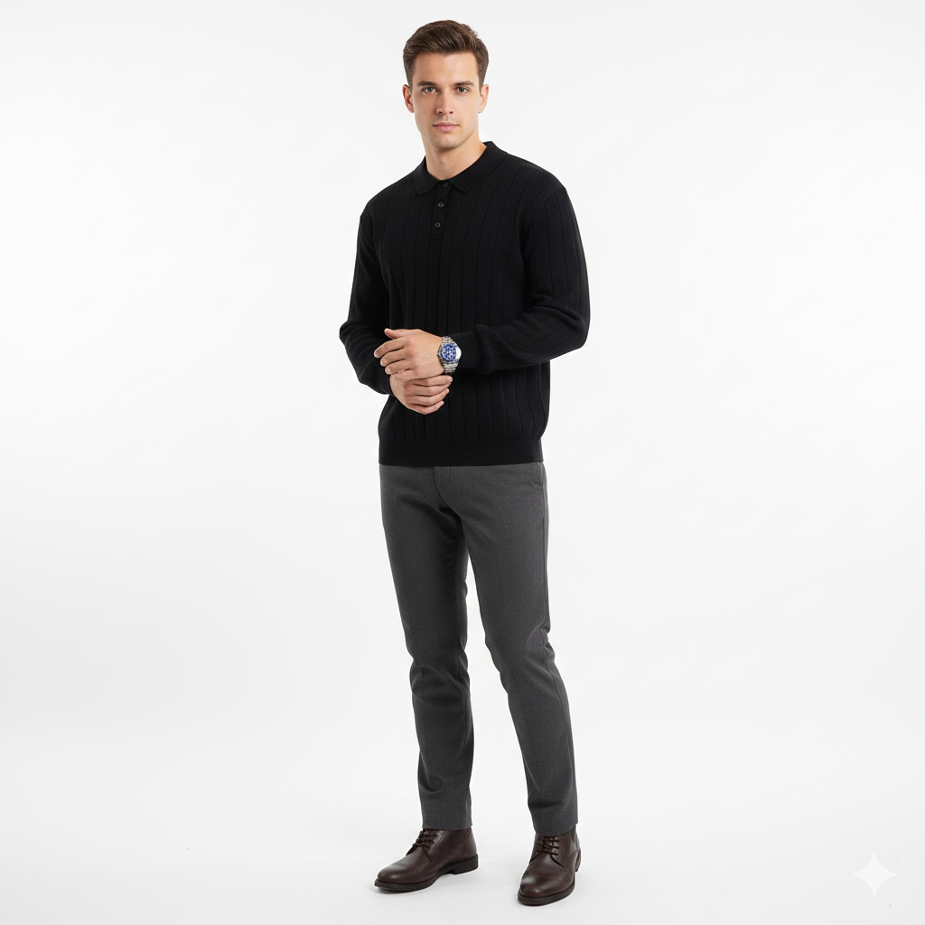 Marco herre trøje i merinould med hætte – åndbar strik & afslappet stil