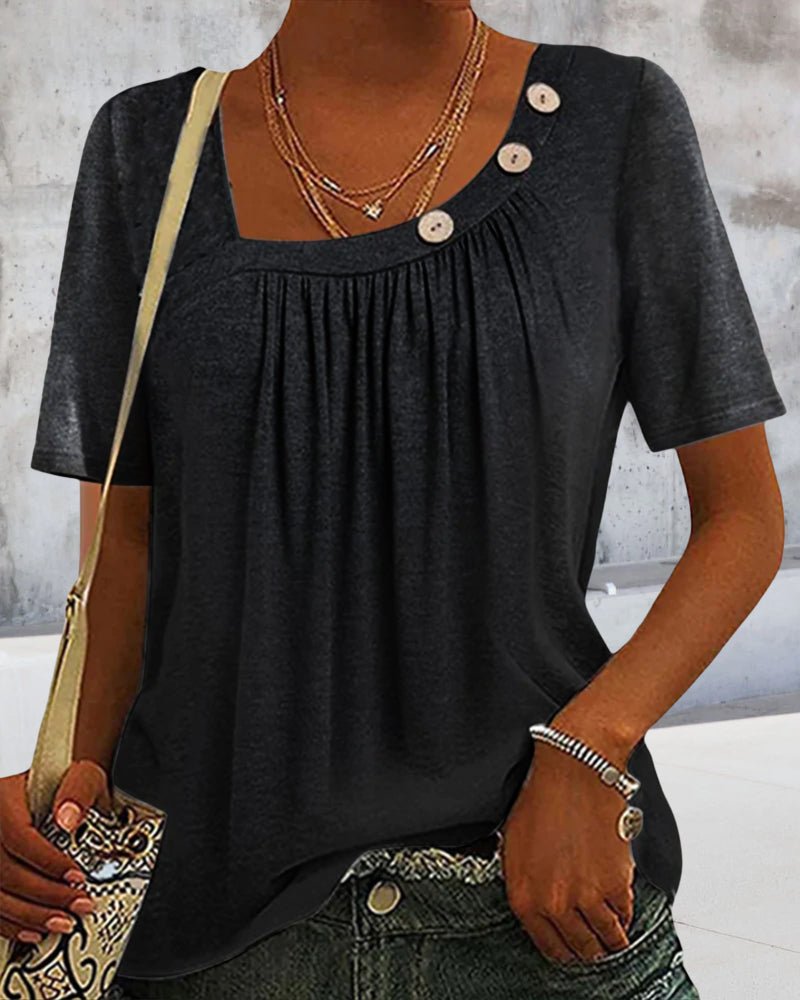 Tricou Femme Macey – Tricou Confortabil din Bumbac cu Guler Rotund & Mâneci Scurte