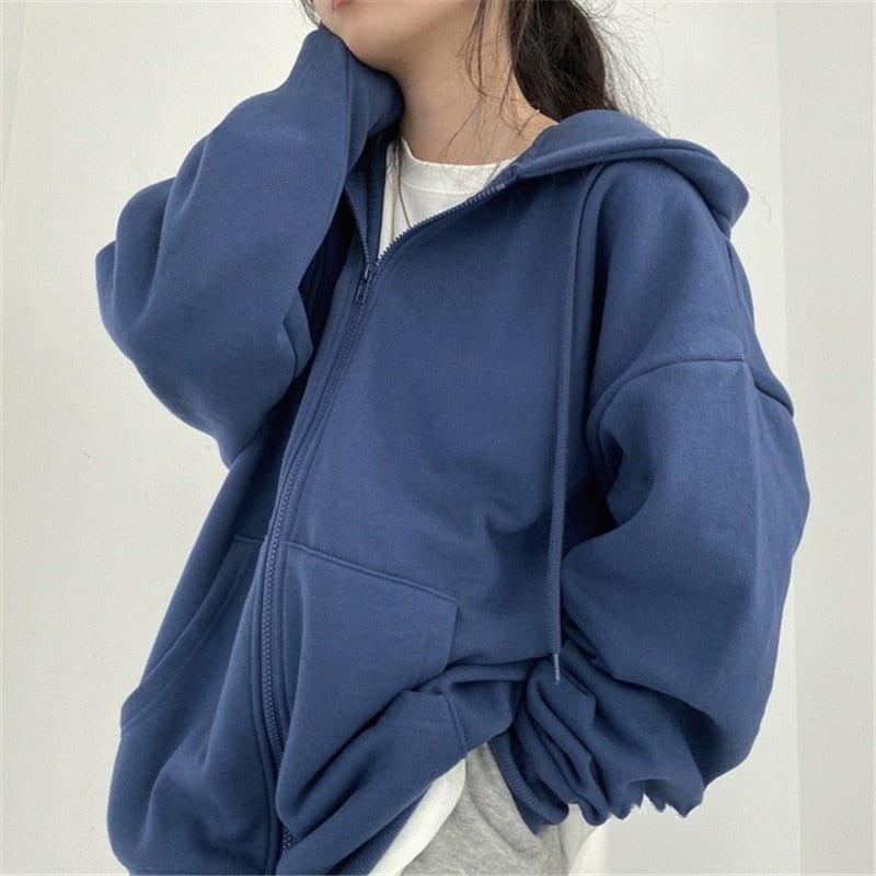 Dalia Oversize Hoodie Jacket Women – Light and casual fit with practical pockets