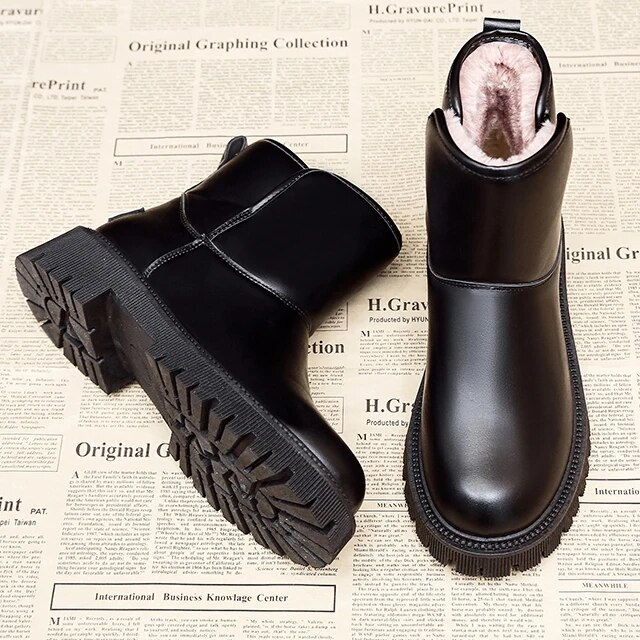 Tisha Dame Ankelstøvler – Komfortable Vinter Ankelstøvler med Mykt Fôr & Sklihemmende Såle