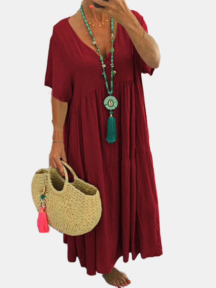 Saylor Robe Longue Été Femme – Robe Maxi Bohème Ample Style Décontracté pour Vacances & Loisirs