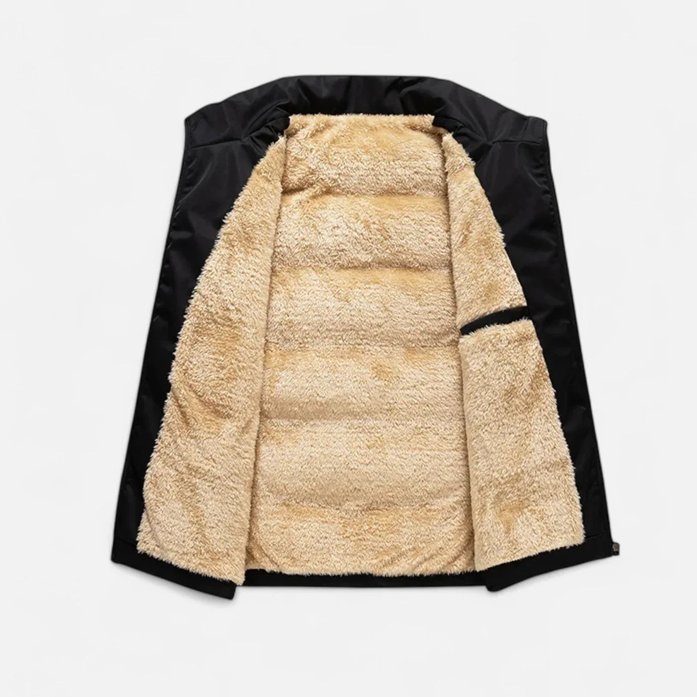 Muški prsluk Victor od vune – zimski prsluk od janjeće vune s mekanim runastim podstavom i ležernim krojem