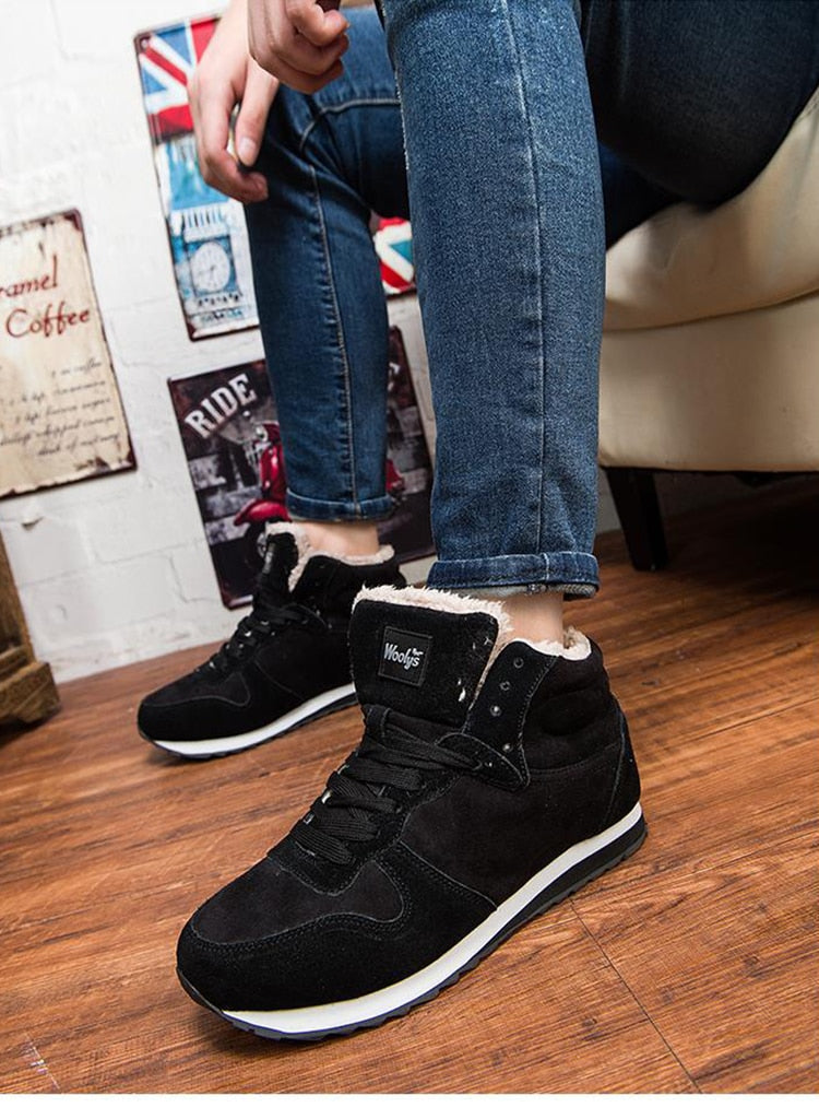 Niel Bottes d’Hiver pour Homme – Design semišové teplé a izolované s podrážkou z gumy s trvanlivou přilnavostí