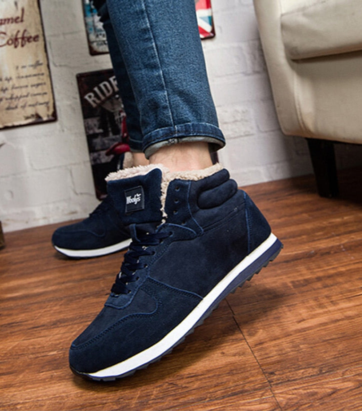 Niel Bottes d’Hiver pour Homme – Design semišové teplé a izolované s podrážkou z gumy s trvanlivou přilnavostí