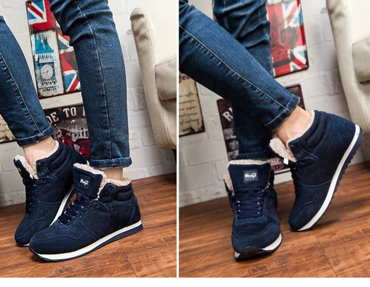 Niel Bottes d’Hiver pour Homme – Design semišové teplé a izolované s podrážkou z gumy s trvanlivou přilnavostí