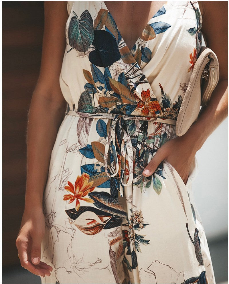 Combishort Femme Fleur – Sommeroutfit i bomuld med blomsterprint, justerbare stropper og komfortabel pasform