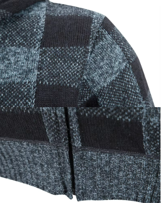 Ernest Heren Hoodie – Warme & Stijlvolle Geruite Jas met Zachte Voering