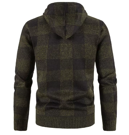 Ernest Heren Hoodie – Warme & Stijlvolle Geruite Jas met Zachte Voering