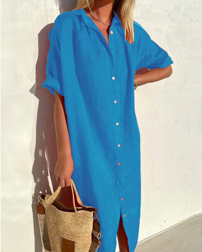 Elara Robe d’Été Femme – Robe Chic et Légère avec Coupe Élégante pour Journées Ensoleillées