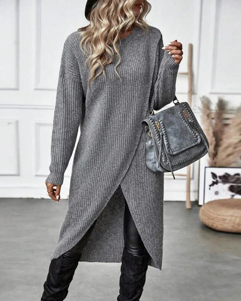 Sylvia Pull Femme – Lang Elegant & Komfortabel Trøje i Tidløs Stil til Vinteren