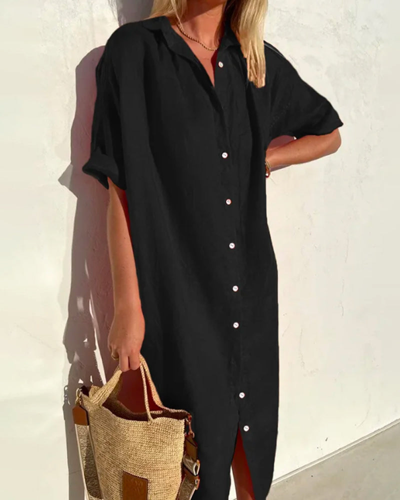 Elara Robe d’Été Femme – Robe Chic et Légère avec Coupe Élégante pour Journées Ensoleillées