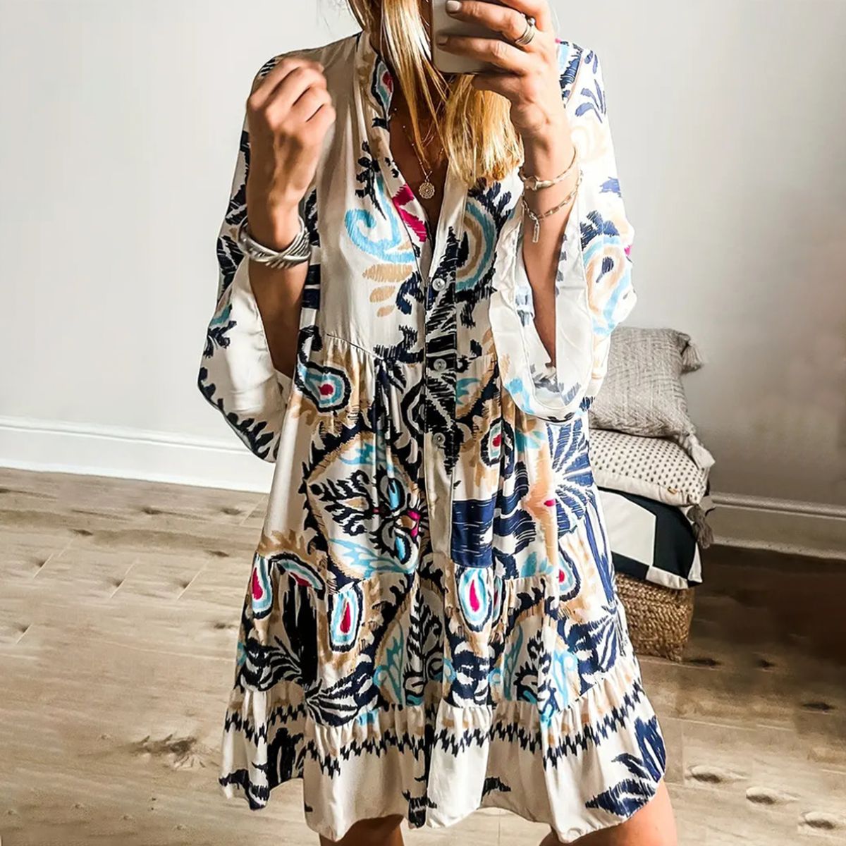 Leigh Korte Damesjurk – Mini Vrouwelijke & Lichte Jurk voor Chic Zomer en Casual Stijl