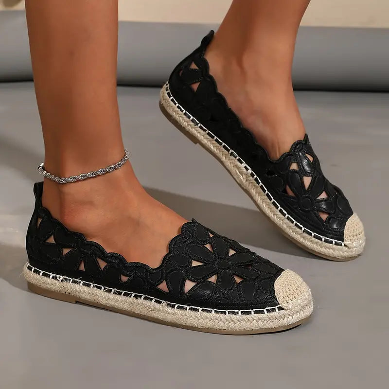 Aurélie Espadrilles Femme – Komfortable sommer sko med elegant blomsterprint