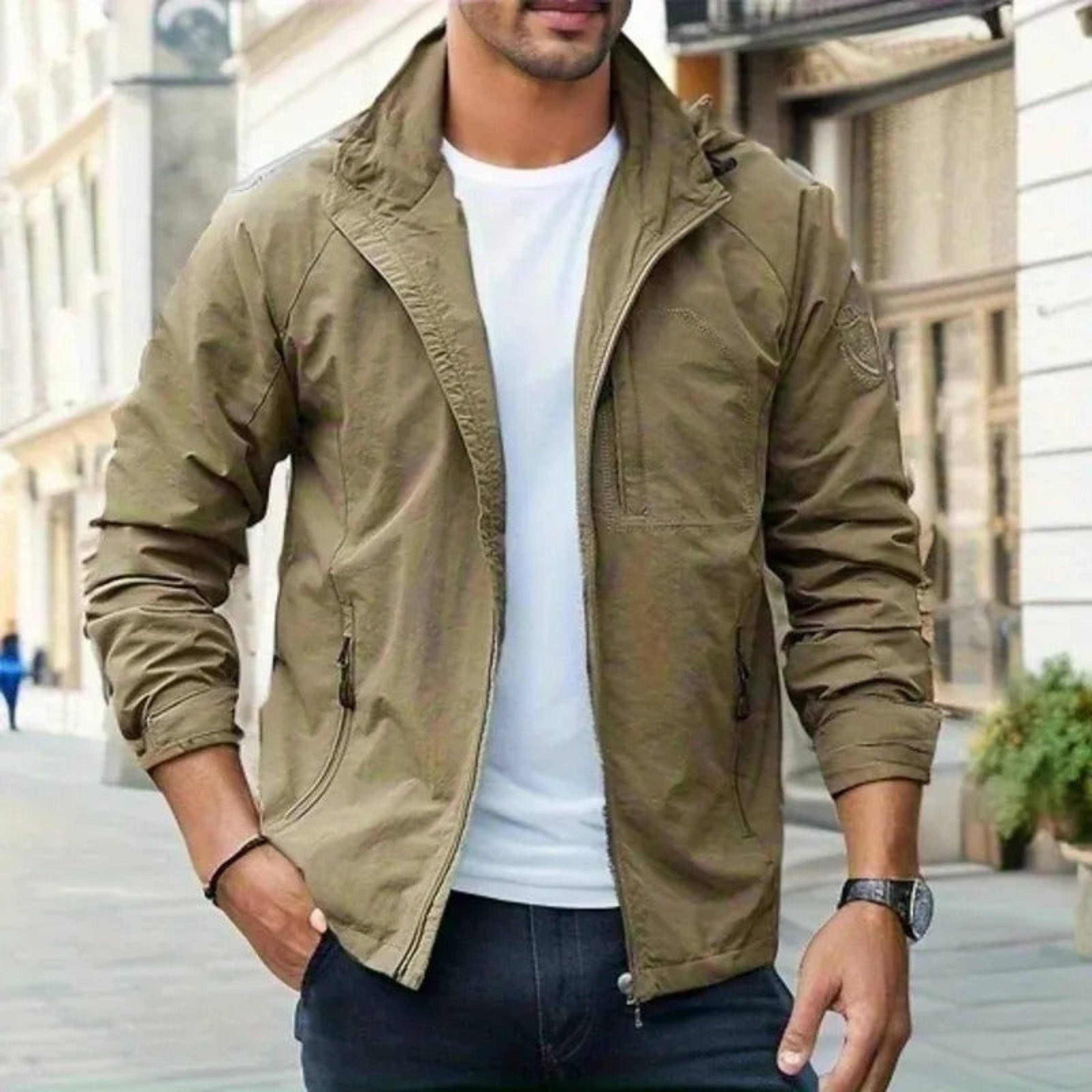 Argus Veste Homme – Veste Cargo Légère d’Été avec Poches Pratiques & Style Décontracté
