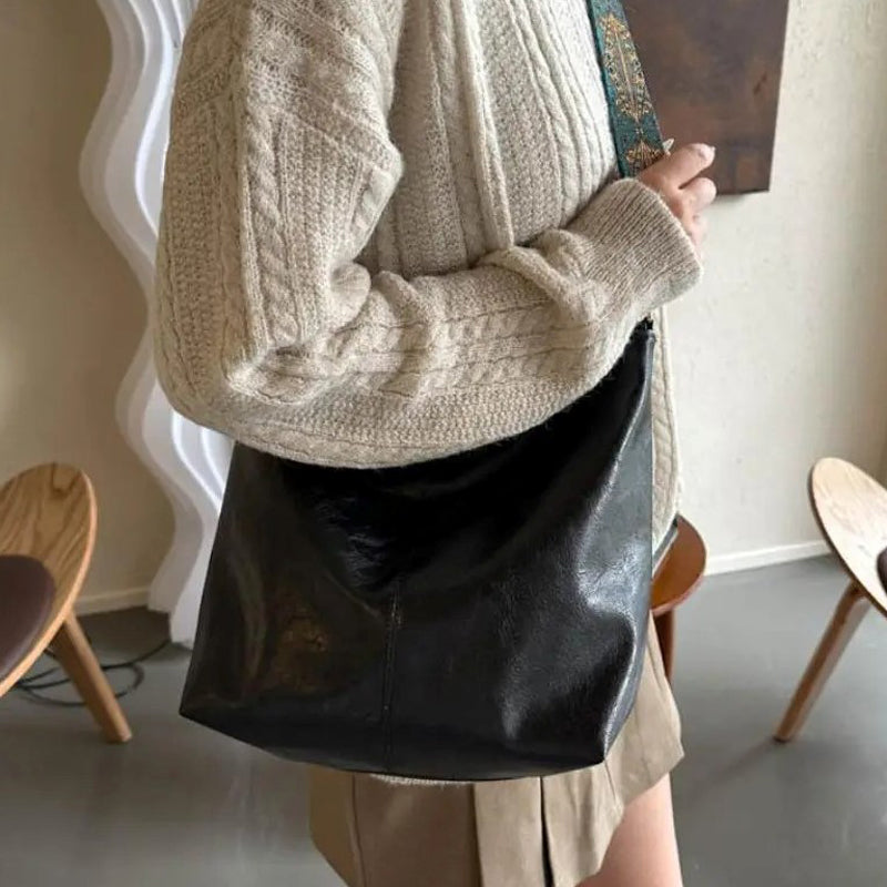 Sac Bandoulière Femme Wanda – Sac Élégant en PU avec Fermeture Éclair & Format Compact Quotidien
