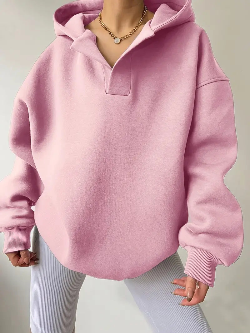 Nayeli Sweat Femme – Sweat à Capuche Ample Uni & Komfortabel til en afslappet stil efterår/vinter