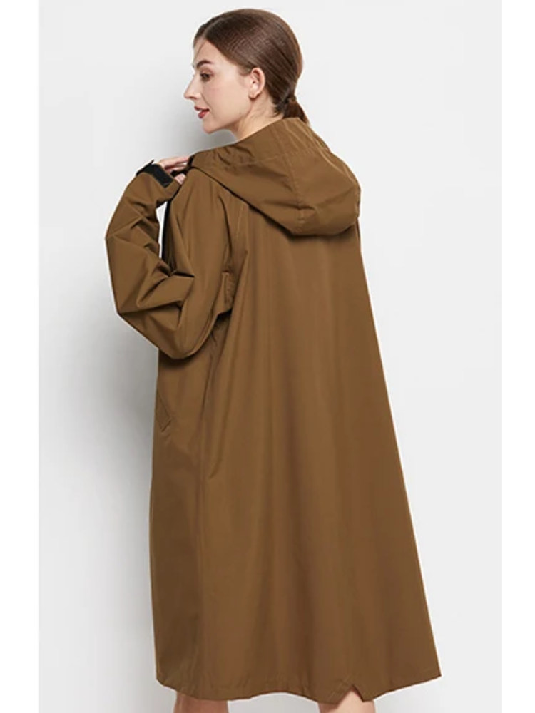 Malia Veste Femme Imperméable – Légère Coupe-Vent avec Capuche Ajustable & Poches Pratiques