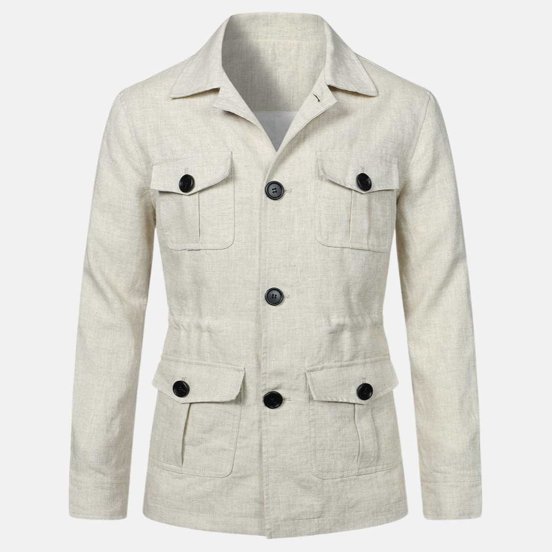 Vince Veste Muška Elegantna – Klasični Stil s Više Džepova i Kopčanjem na Dugmad