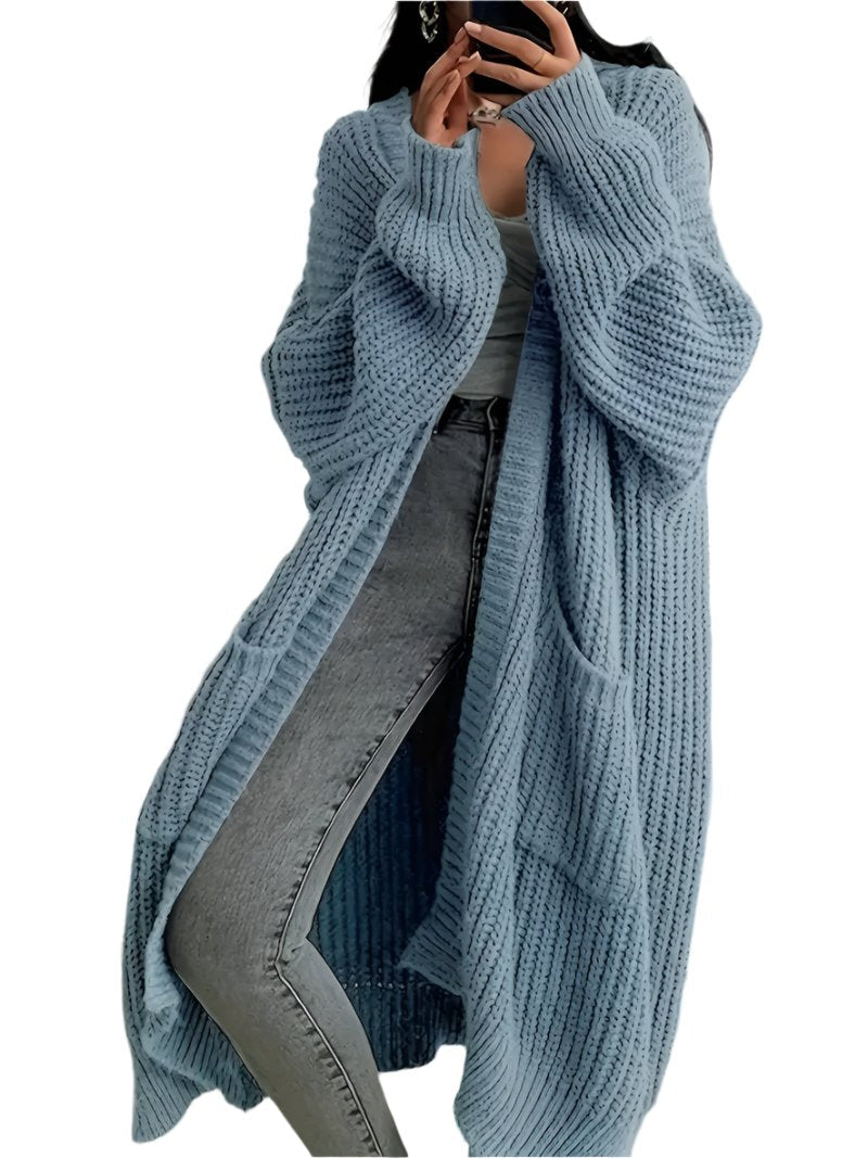 Colete Marina Mulher – Colete Comprido de Malha Suave e Elegante para Outono com Corte Confortável