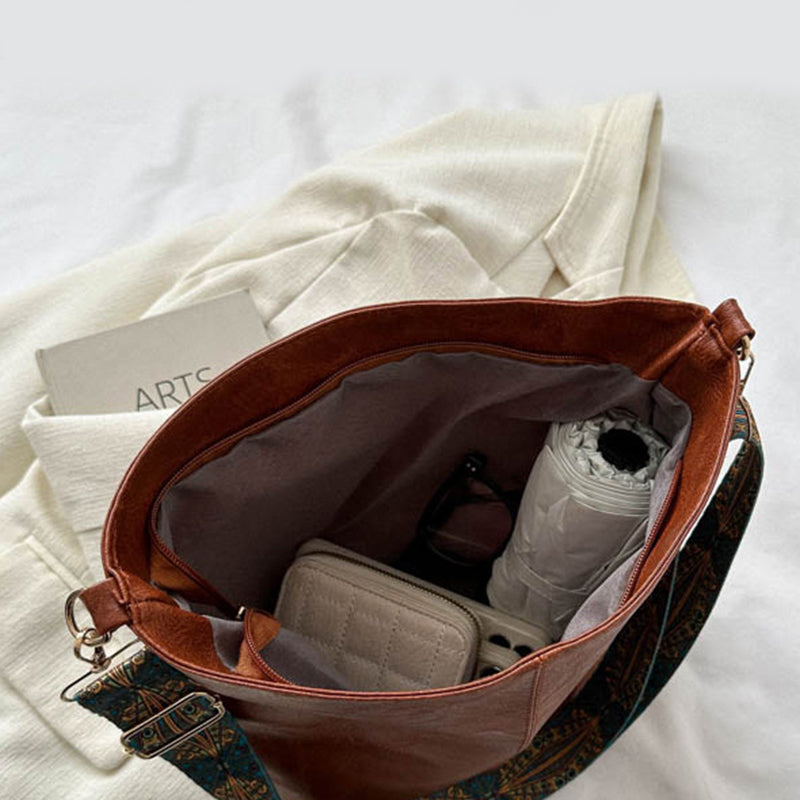 Sac Bandoulière Femme Wanda – Sac Élégant en PU avec Fermeture Éclair & Format Compact Quotidien