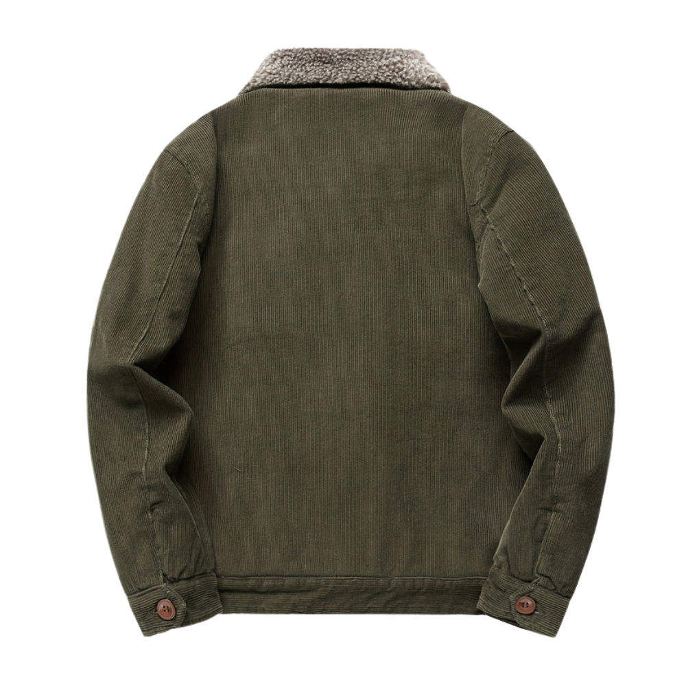 Könnyű pamutkabát mellzsebbel kültéri használatra férfiaknak