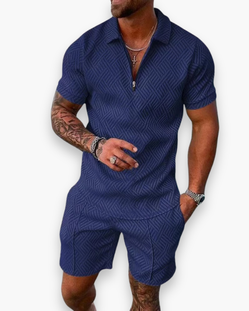 Daniel Ensemble Homme – Set d'Été Élégant avec Polo et Short Léger