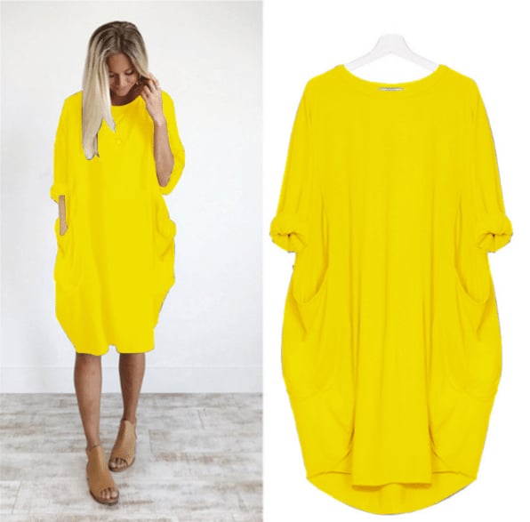 Delaney Robe d'Été Femme – Tissu Léger, Coupe Ample & Col Rond Chic