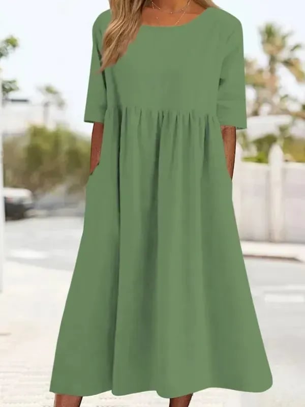 Athisia Robe Décontractée Femme – Freizeitkleid im Casual-Stil mit Knöpfen & praktischen Taschen