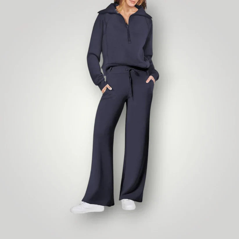 Ellie Ensemble Loungewear Femme – Komfortabel afslappet sæt med elegant pasform og blødt stof