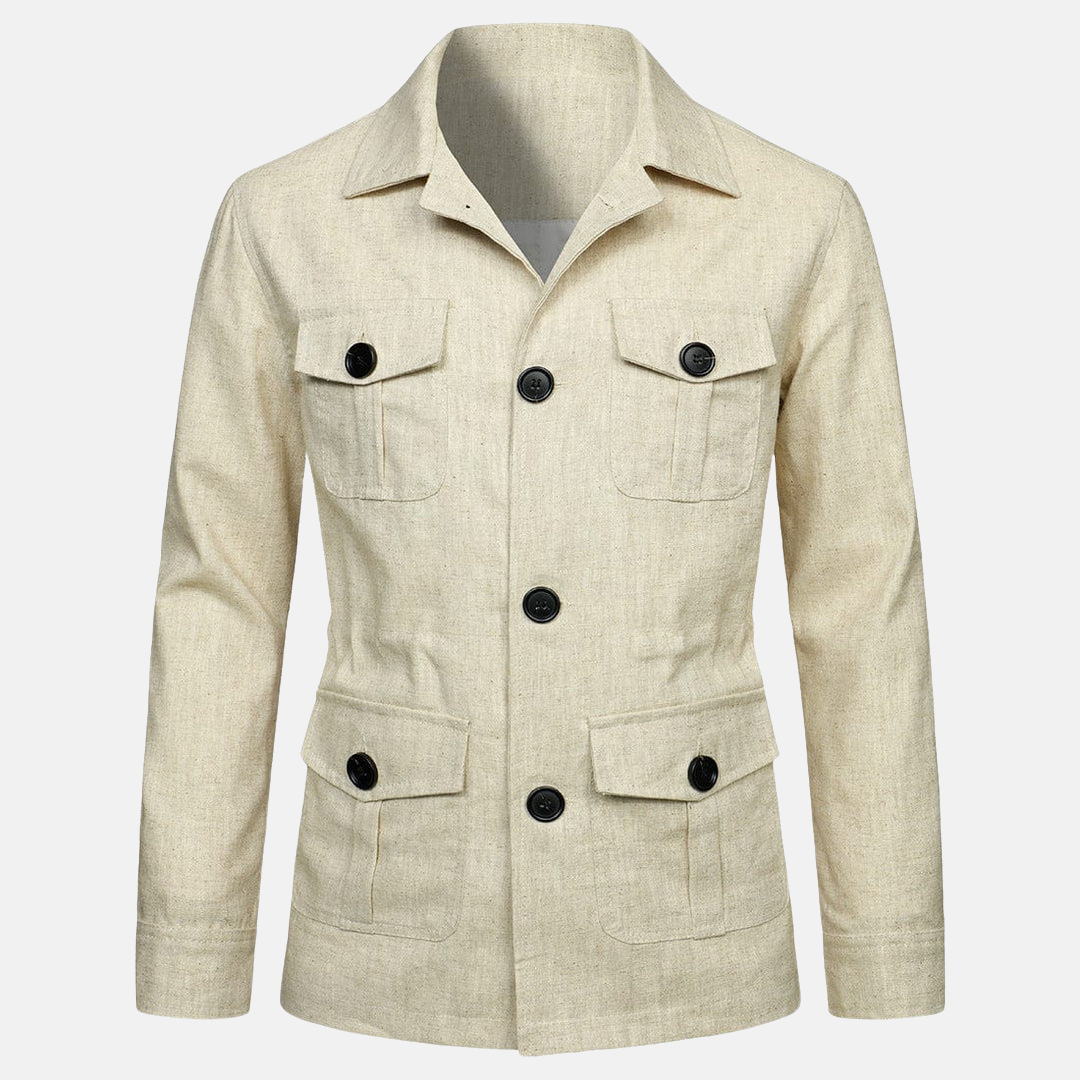 Vince Veste Muška Elegantna – Klasični Stil s Više Džepova i Kopčanjem na Dugmad