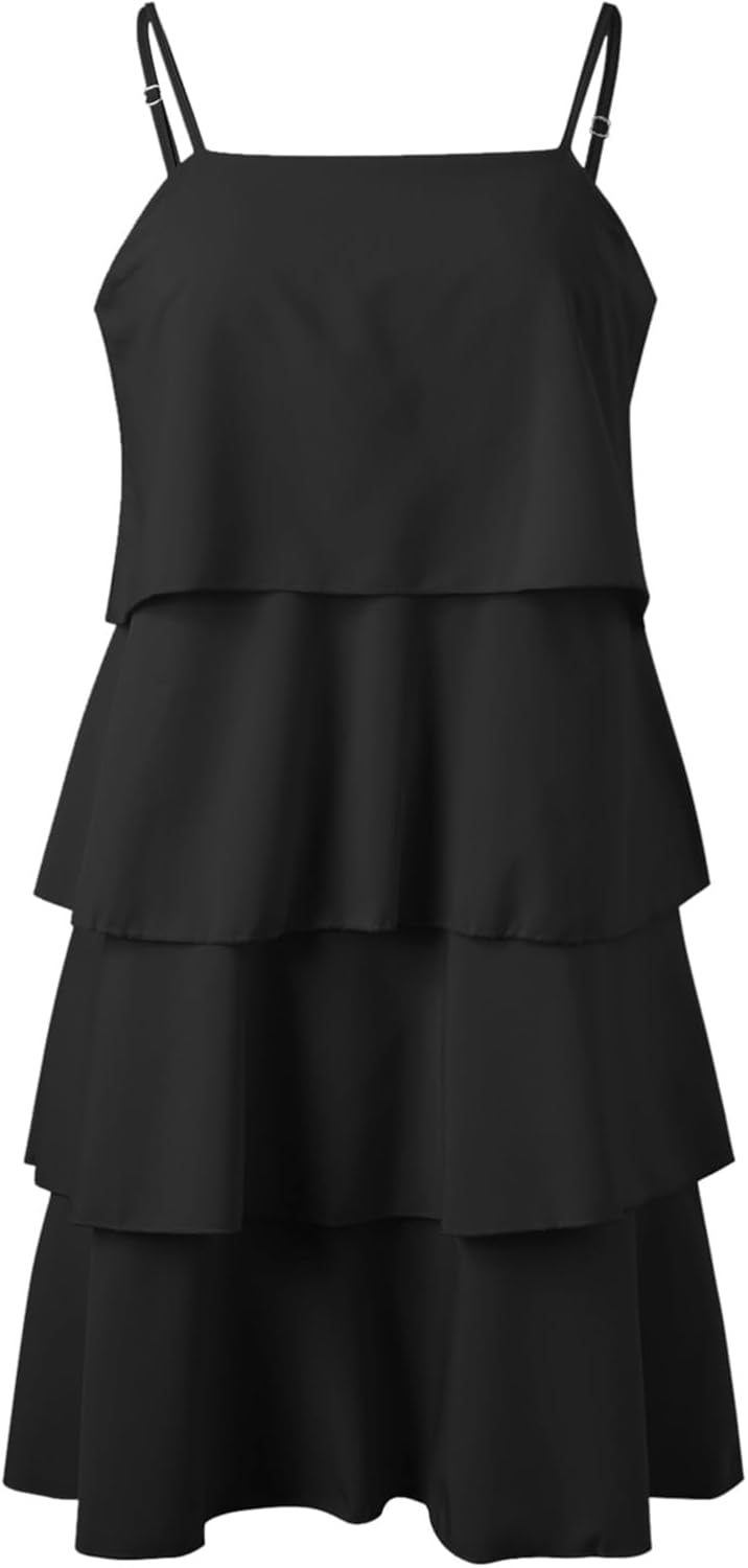 Camille Damenkleid – Maxikleid mit Volants, V-Ausschnitt, ärmellos, plissierter Chiffon, Sommer