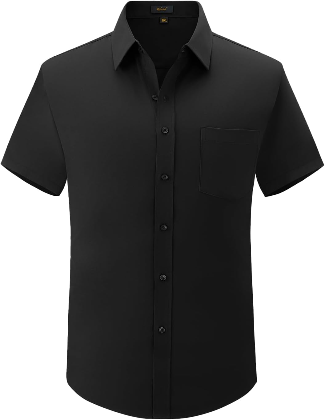 Marc košeľa pre mužov veľkých veľkostí – elastická košeľa s krátkym rukávom Business Casual