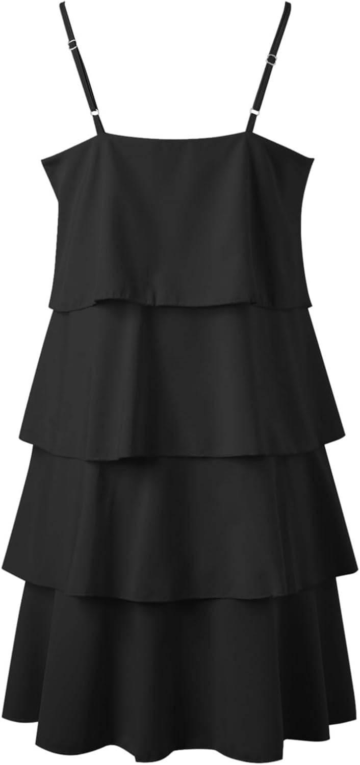Camille Damenkleid – Maxikleid mit Volants, V-Ausschnitt, ärmellos, plissierter Chiffon, Sommer