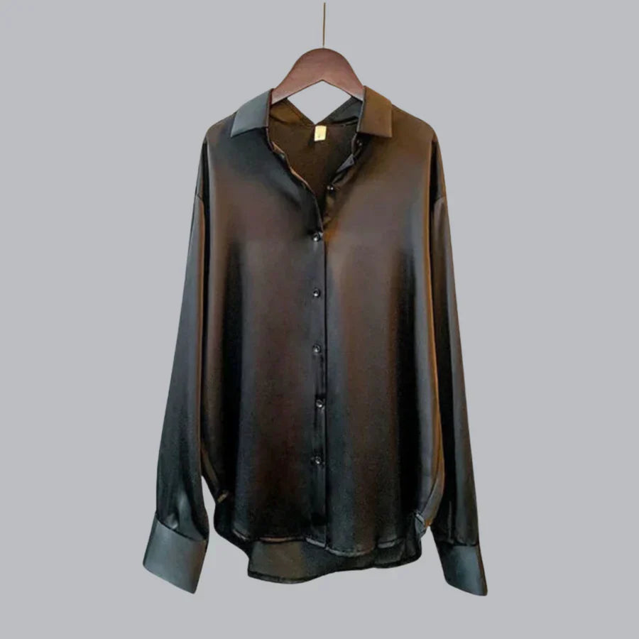 Blusa Isabelle Mujer en Terciopelo – Blusa Entallada Lujosa con Corte Elegante para Looks Chic y Informales