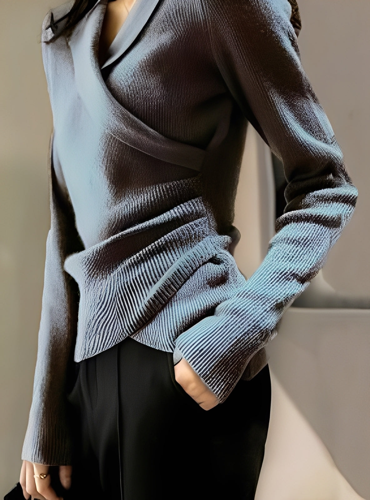 Kaelee Suéter de Lana Tejida para Mujer – Suéter Suave y Cálido con Corte Clásico para el Otoño y el Invierno