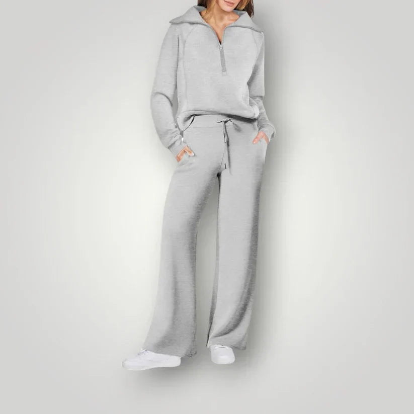 Ellie Ensemble Loungewear Femme – Komfortabel afslappet sæt med elegant pasform og blødt stof