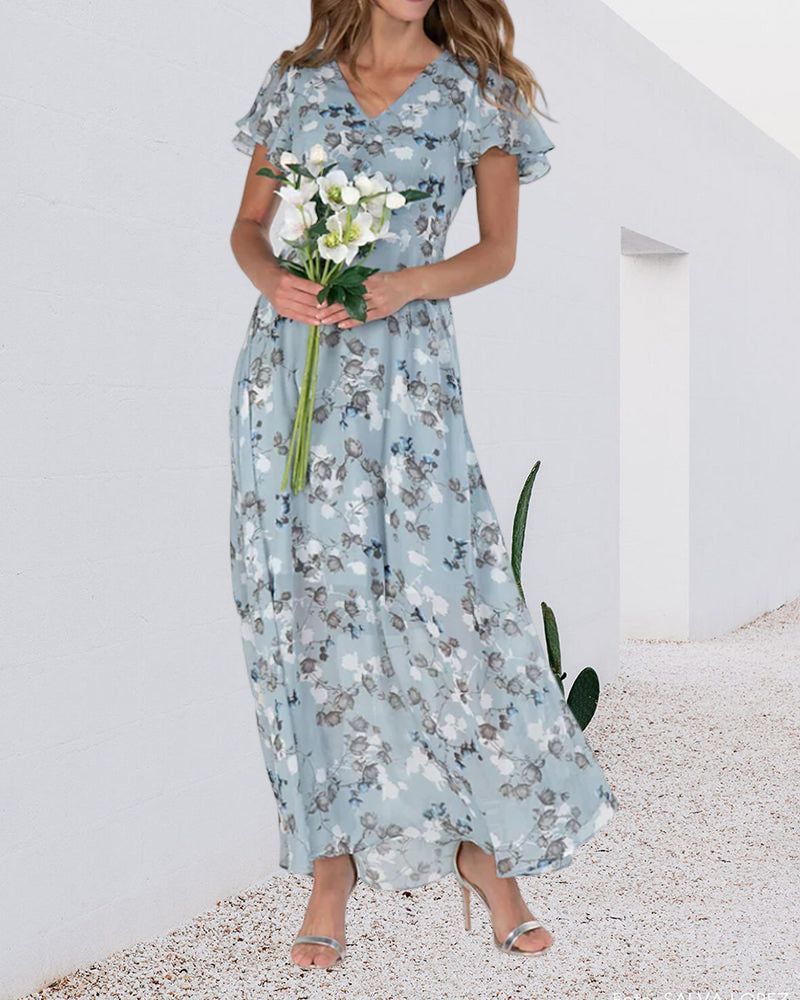 Jurk Ina voor Dames – Elegante Chiffonjurk met Volants & Luchtige Snit voor de Zomer of Feestdagen
