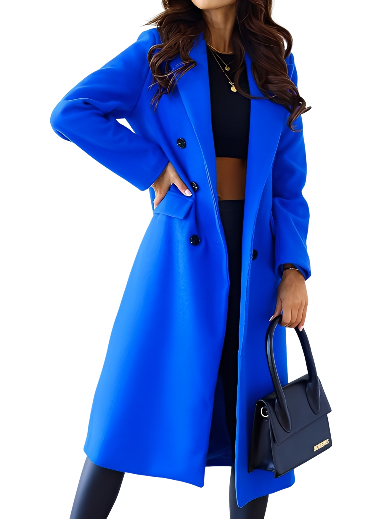 Vivian Manteau Croisé pour Femme – Elegante und warme Winterjacke mit weichem Futter und raffinierter Schnittführung