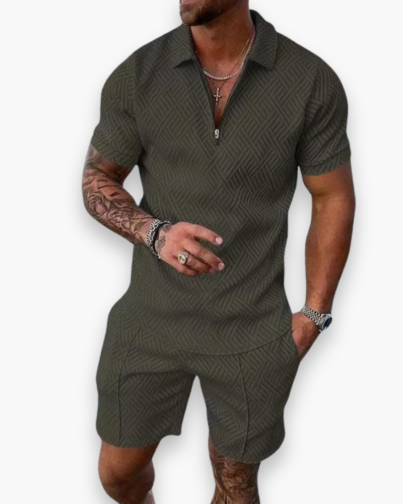Daniel Ensemble Homme – Set d'Été Élégant avec Polo et Short Léger
