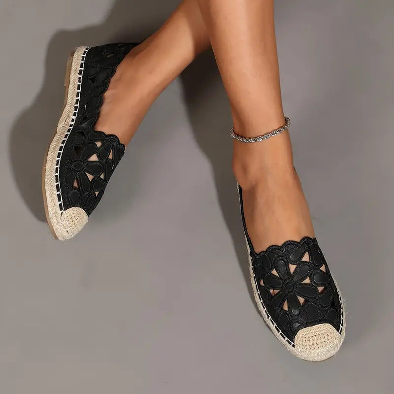 Aurélie Espadrilles Femme – Komfortable sommer sko med elegant blomsterprint
