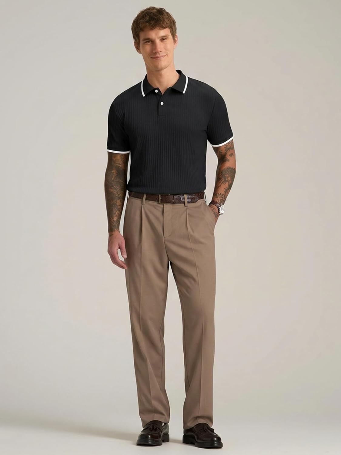 Adrien Polo Homme – Polo Maille Stretch, Léger & Style Business Casual Élégant