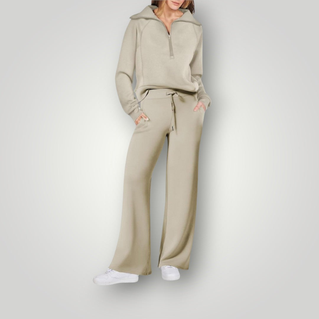 Lorena Ensemble Loungewear Femme – Ținută 2 Piese Confortabilă cu Bluza & Pantaloni Respirabili