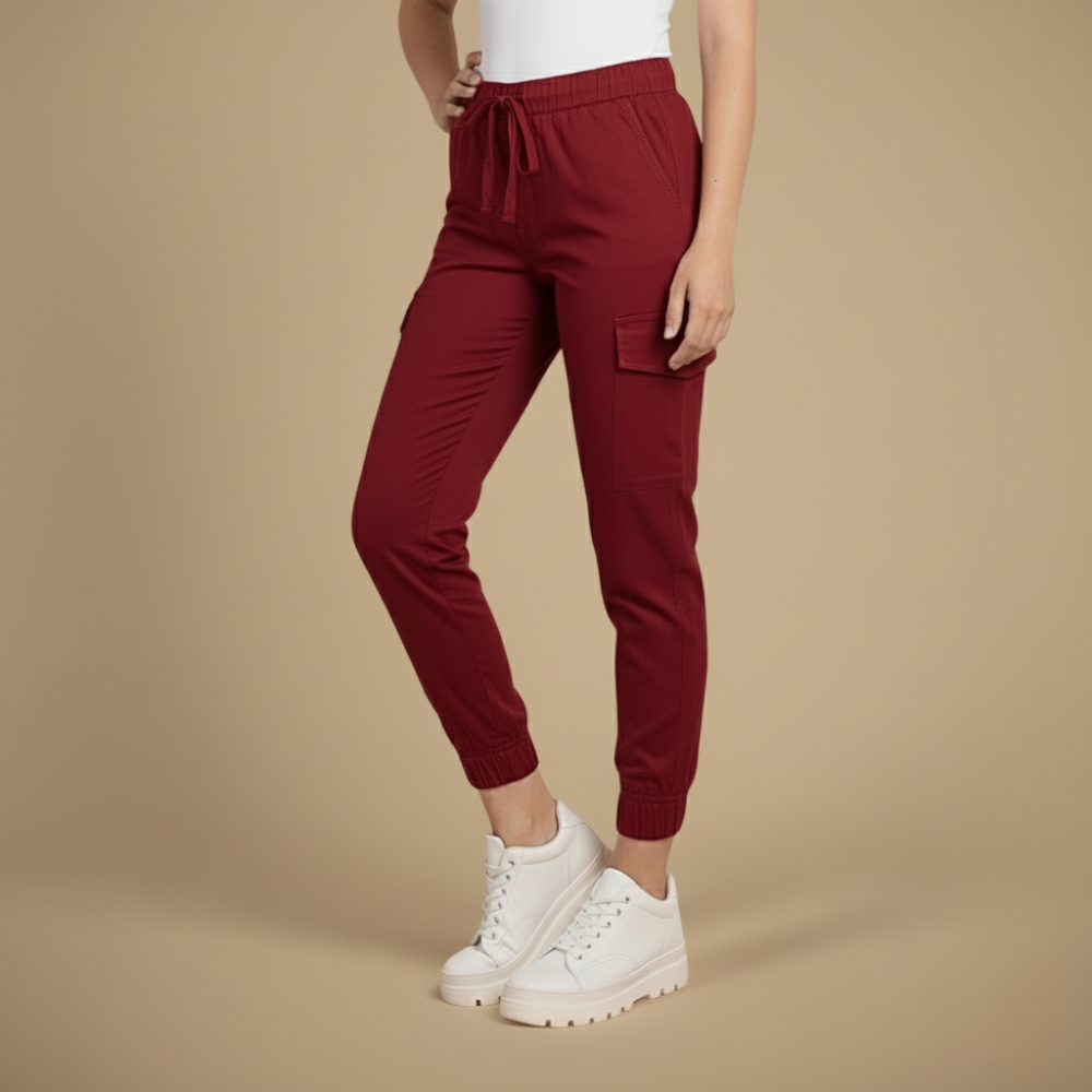 Kate Cargo Bukse Jogging Dame – Jogger Streetwear med Elastisk Midje og Lommer
