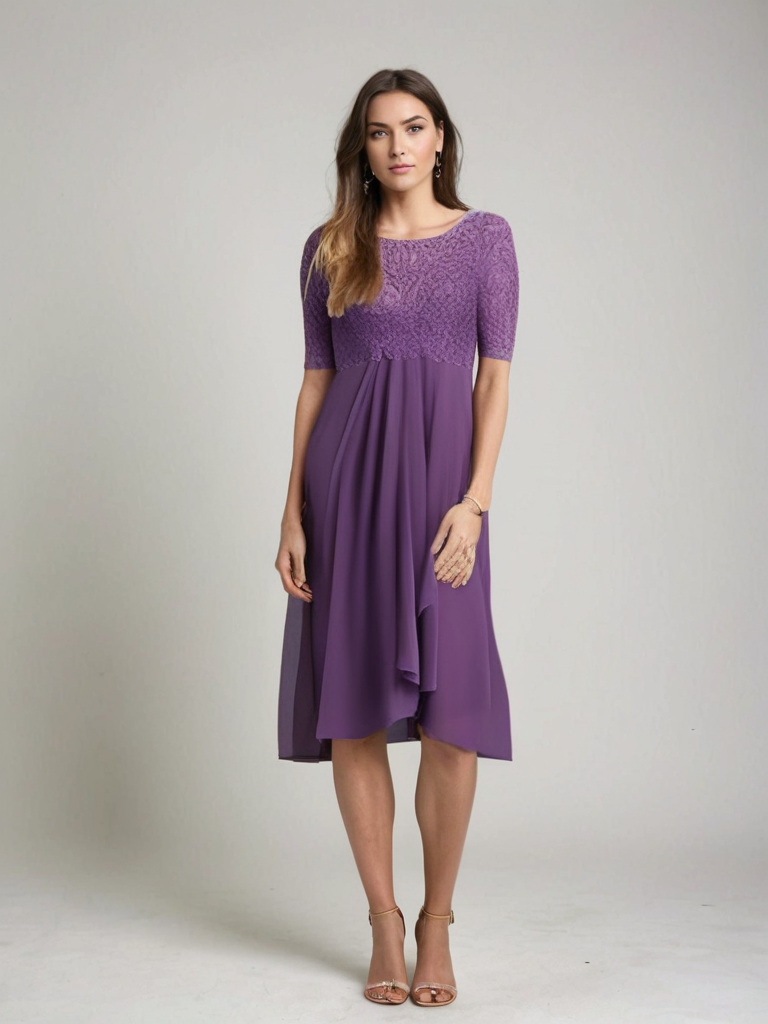 Robe Midi Femme Jara – Robe Élégante en Dentelle au Style Intemporel et à la Coupe Confortable