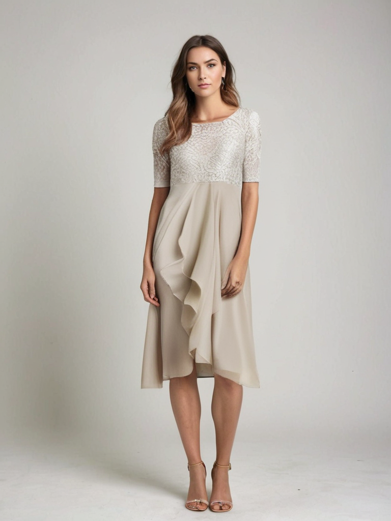 Midi-jurk voor dames Jara – Elegante kanten jurk met tijdloze stijl en comfortabele pasvorm