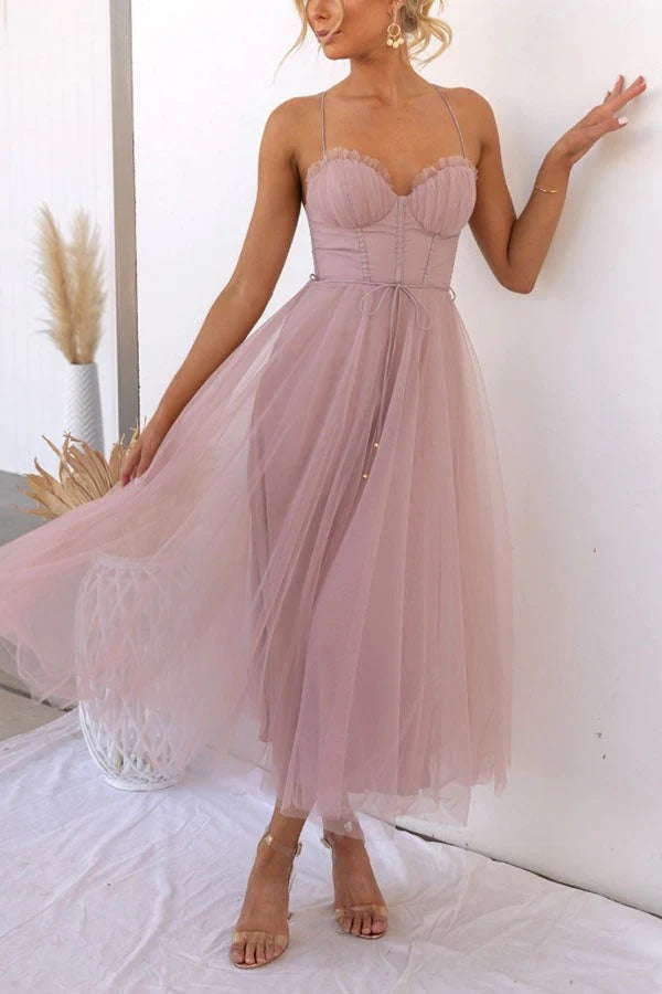 Ariana Maxi Ruha Nőknek – Elegáns Hosszú Nyári Ujjatlan Ruha Kerek Nyakkivágással