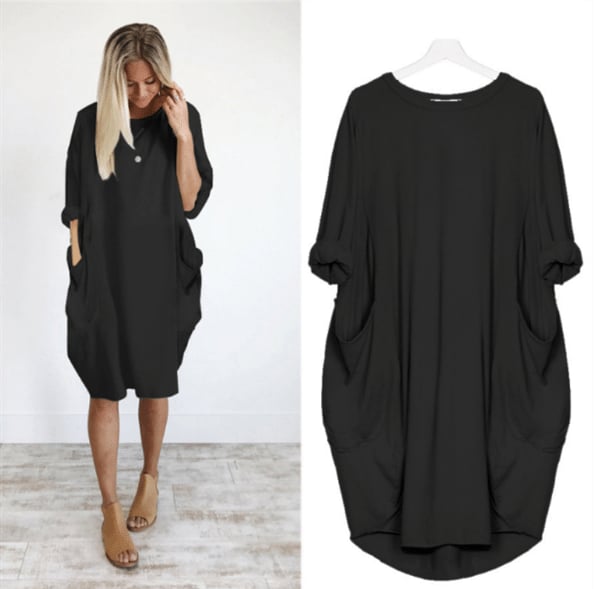 Delaney Robe d'Été Femme – Tissu Léger, Coupe Ample & Col Rond Chic