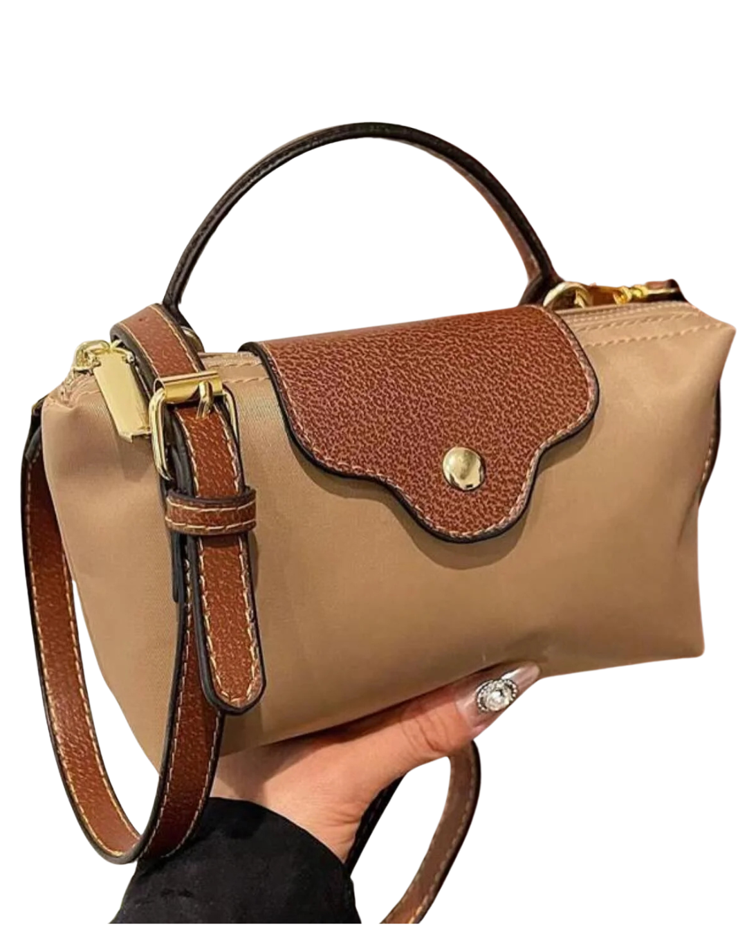 Camille Mini Bag Woman – Compact Shoulder Bag with Golden Clasp & Elegant Details