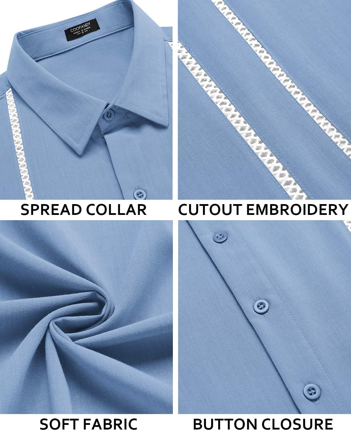 Henry Chemise Guayabera Homme – Chemise Cubaine Été, Broderie & Style Chic