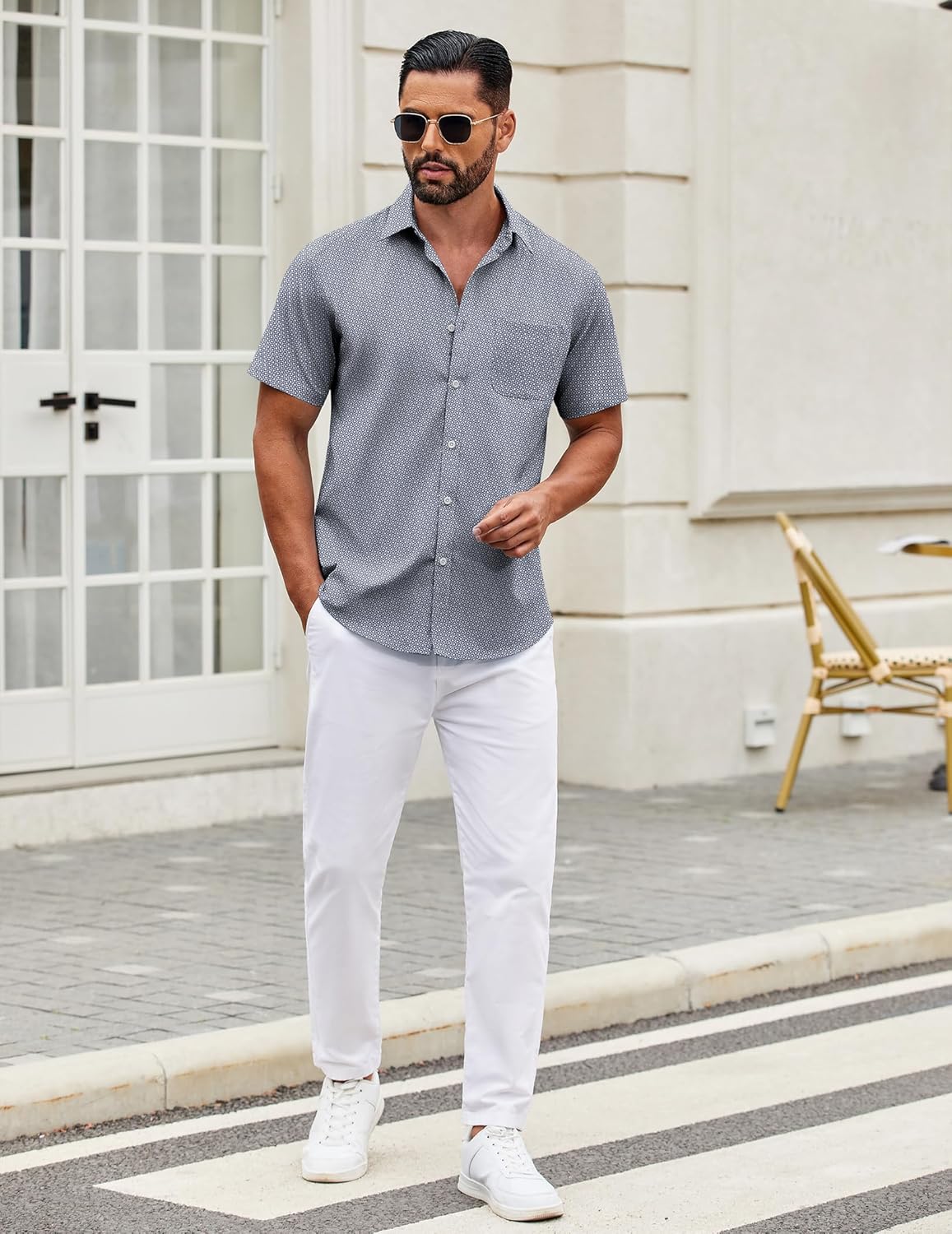 Harold Pánska Košeľa – Košeľa s Krátkym Rukávom, Štýl Casual Chic & Pohodlie na Leto